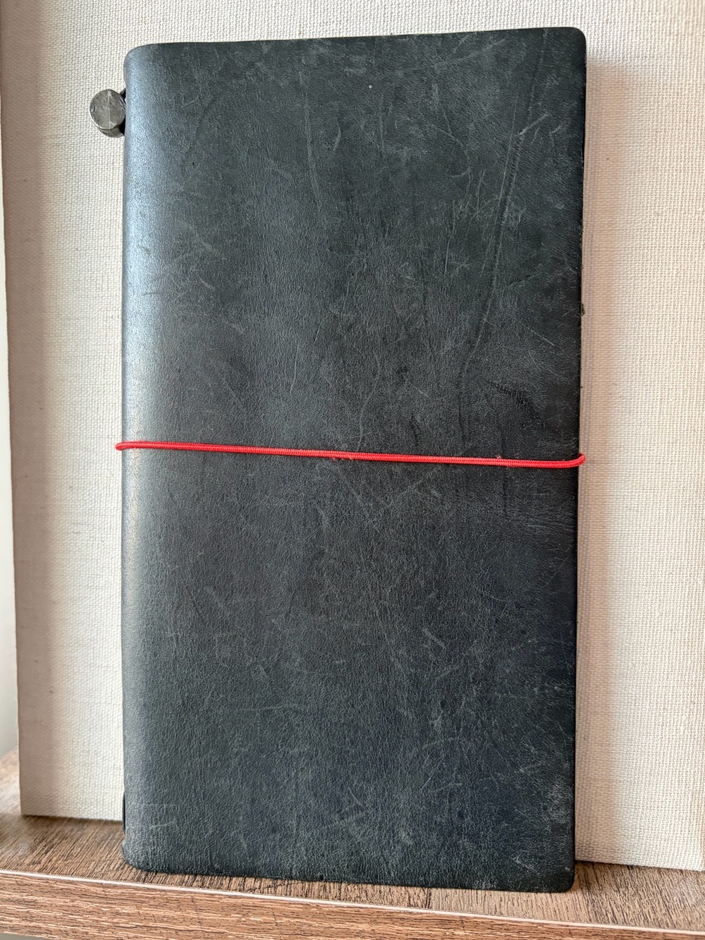 MIDORI Traveler’s Notebook Regular Size Black Leather Cover Japan